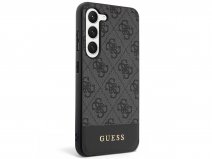 Guess Monogram Stripe Case Grijs - Samsung Galaxy S23 hoesje