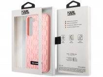 Karl Lagerfeld 3D Monogram Case Roze - Samsung Galaxy S23 hoesje