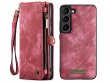 CaseMe 2in1 Wallet Ritsvak Case Rood - Samsung Galaxy S23+ Hoesje