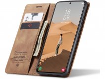 CaseMania Vintage Slim Bookcase Bruin - Samsung Galaxy S23+ hoesje