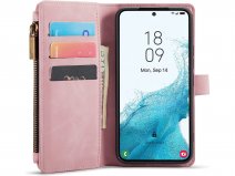 CaseMe Ritsvak Wallet Case Roze - Samsung Galaxy S23+ Hoesje