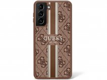 Guess College Monogram Case Bruin - Samsung Galaxy S23+ hoesje