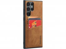 CaseMania Card Backcase Cognac - Samsung Galaxy S23 Ultra Hoesje Pashouder