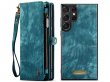 CaseMe 2in1 Wallet Ritsvak Case Blauw - Samsung Galaxy S23 Ultra Hoesje