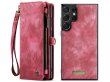 CaseMe 2in1 Wallet Ritsvak Case Rood - Samsung Galaxy S23 Ultra Hoesje