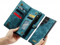 CaseMe 2in1 Wallet Ritsvak Case Blauw - Samsung Galaxy S23 Ultra Hoesje