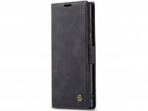 CaseMania Vintage Slim Bookcase Zwart - Samsung Galaxy S23 Ultra hoesje