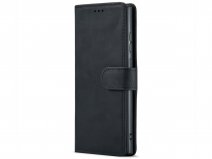 CaseMe Vintage Leather Case Zwart - Samsung Galaxy S23 Ultra hoesje