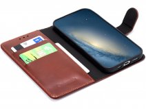 CaseMania Leather Bookcase Cognac - Samsung Galaxy S24 FE Hoesje Leer