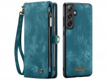 CaseMe 2in1 Wallet Ritsvak Case Blauw - Samsung Galaxy A36 Hoesje