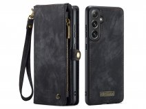 CaseMe 2in1 Wallet Ritsvak Case Zwart - Samsung Galaxy A36 Hoesje