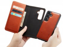 CaseMania 2in1 Magnetic Leather Bookcase Cognac - Samsung Galaxy S24 Hoesje Leer