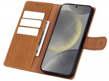 CaseMania Leather Bookcase Cognac - Samsung Galaxy S24 hoesje