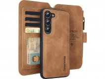 CaseMania 2in1 Wallet Ritsvak Case Bruin - Samsung Galaxy S24 Hoesje
