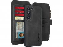 CaseMania 2in1 Wallet Ritsvak Case Zwart - Samsung Galaxy S24 Hoesje