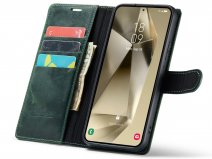 CaseMania Vintage Leather Case Groen - Samsung Galaxy S24 hoesje