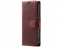 CaseMania Vintage Leather Case Rood - Samsung Galaxy S24 hoesje