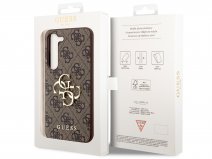 Guess Big 4G Monogram Case Bruin - Samsung Galaxy S24 hoesje