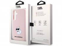 Karl Lagerfeld Ikonik Choupette Case Roze - Samsung Galaxy S24 hoesje