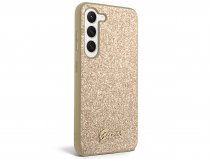 Guess Glitter Script Case Goud - Samsung Galaxy S24+ hoesje