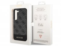 Guess Monogram Stripe Case Grijs - Samsung Galaxy S24+ hoesje