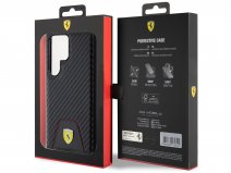 Ferrari Carbon Stitching Case - Samsung Galaxy S24 Ultra hoesje