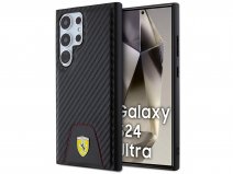 Ferrari Carbon Stitching Case - Samsung Galaxy S24 Ultra hoesje