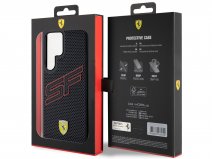 Ferrari SF Perforated Case Zwart - Samsung Galaxy S24 Ultra hoesje