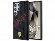 Ferrari SF Perforated Case Zwart - Samsung Galaxy S24 Ultra hoesje