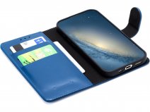 CaseMania Leather Bookcase Blauw - Samsung Galaxy S25 FE Hoesje Leer