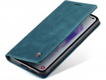 CaseMania Vintage Slim Bookcase Groen - Samsung Galaxy S25 FE hoesje