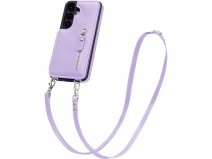 CaseMania Crossbody Wallet Case met Koord - Samsung Galaxy S25 Hoesje Lila