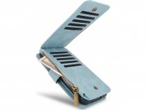 CaseMania 2in1 Wallet Ritsvak Case Aqua - Samsung Galaxy S25 Hoesje