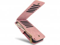 CaseMania 2in1 Wallet Ritsvak Case Roze - Samsung Galaxy S25 Hoesje