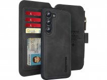 CaseMania 2in1 Wallet Ritsvak Case Zwart - Samsung Galaxy S25 Hoesje