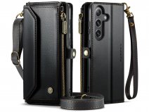CaseMe Crossbody Wallet Ritsvak Case - Samsung Galaxy S25 Hoesje