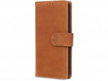 CaseMania Leather Bookcase Cognac - Samsung Galaxy S25+ hoesje