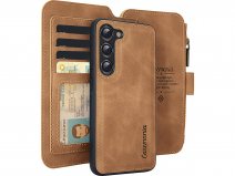 CaseMania 2in1 Wallet Ritsvak Case Bruin - Samsung Galaxy S25+ Hoesje