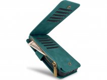 CaseMania 2in1 Wallet Ritsvak Case Groen - Samsung Galaxy S25+ Hoesje
