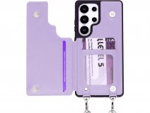 CaseMania Crossbody Wallet Case met Koord - Samsung Galaxy S25 Ultra Hoesje Lila