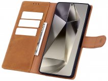 CaseMania Leather Bookcase Cognac - Samsung Galaxy S25 Ultra hoesje