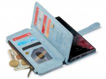 CaseMania Ritsvak Wallet Case Aqua - Samsung Galaxy S25 Ultra Hoesje