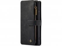 CaseMania Ritsvak Wallet Case Zwart - Samsung Galaxy S25 Ultra Hoesje
