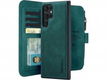 CaseMania 2in1 Wallet Ritsvak Case Groen - Samsung Galaxy S25 Ultra Hoesje