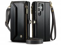 CaseMe Crossbody Wallet Ritsvak Case - Samsung Galaxy S25 Ultra Hoesje