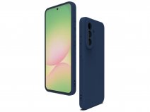 CaseMania Silicon Microfiber Case Donkerblauw - Samsung Galaxy S26 FE hoesje