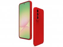CaseMania Silicon Microfiber Case Rood - Samsung Galaxy S26 FE hoesje
