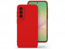 CaseMania Silicon Microfiber Case Rood - Samsung Galaxy S26 FE hoesje