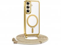 Shiny Crossbody Case Goud - Samsung Galaxy S26 FE hoesje met Koord Qi2 MagSafe