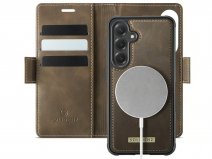 Solidenz 2-in-1 Bookcase MagSafe Bruin - Samsung Galaxy S26 FE Hoesje
